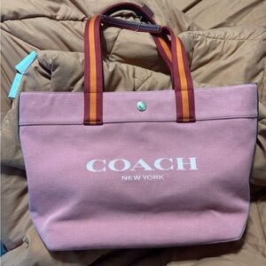 Coach Pink and Red Tote Bag